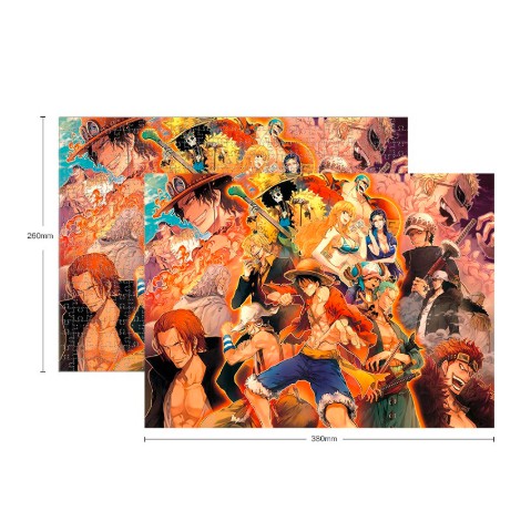 [SAN HÀNG]Bộ xếp hình puzzle 1000 miếng One Piece bằng gỗ size 75*50cm cực đẹp trang trí treo tường