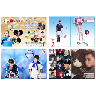 BAO TẬP SƠN TÙNG MTP - NHIỀU MẪU - TẶNG BÌA BAO KÍNH