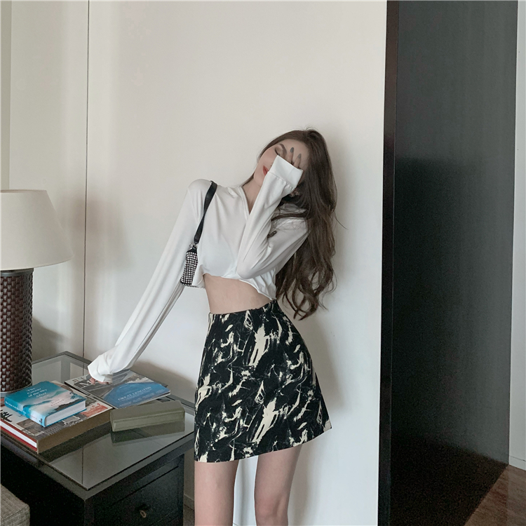 Chân Váy Ngắn Xiaozhainv Không Hở Lưng Cao Dáng Chữ A Kiểu Nhuộm Màu Phong Cách Hàn Quốc Quyến Rũ | BigBuy360 - bigbuy360.vn