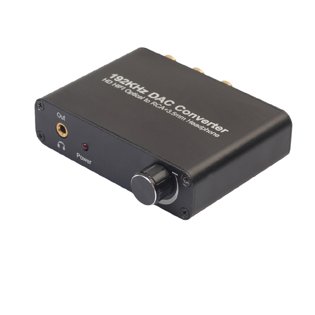 DAC Digital SPDIF Toslink to Analog Stereo Audio L/R Converter Adapter