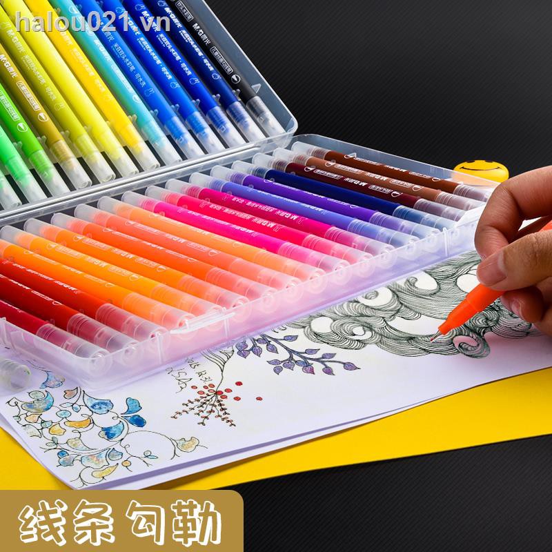 Watercolor pen✻۞Bút màu nước Chenguang 36 màu bút lông hai đầu mềm dòng móc học sinh tiểu học 48 màu vẽ tay vẽ graffiti bút màu có thể rửa 24 màu vẽ tay trẻ em mẫu giáo bộ bút màu nước