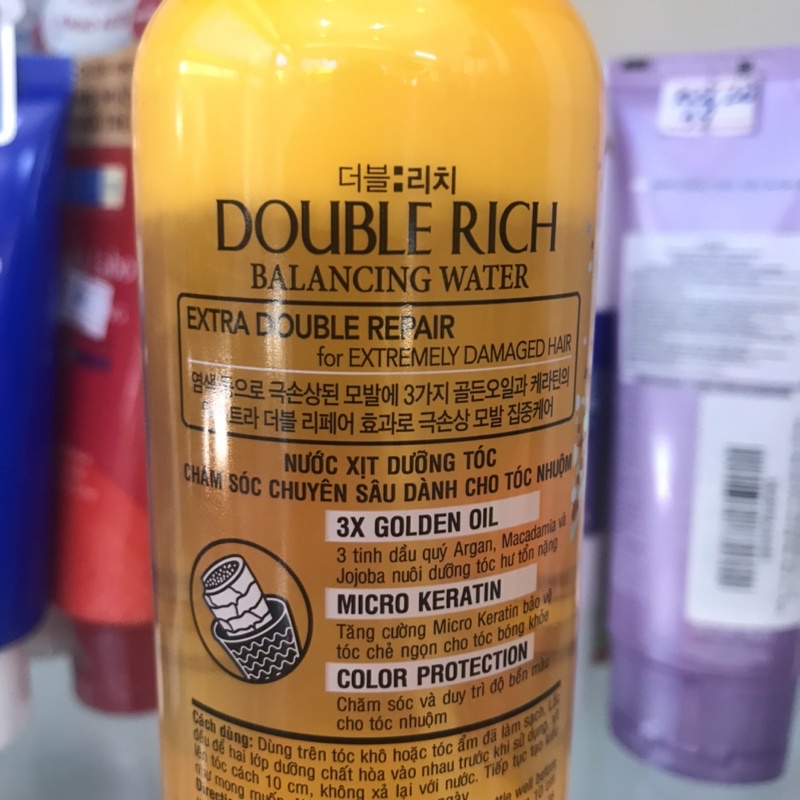 Nước xịt dưỡng tóc chăm sóc tóc chuyên sâu dành cho tóc nhuộm Double Rich 250ml