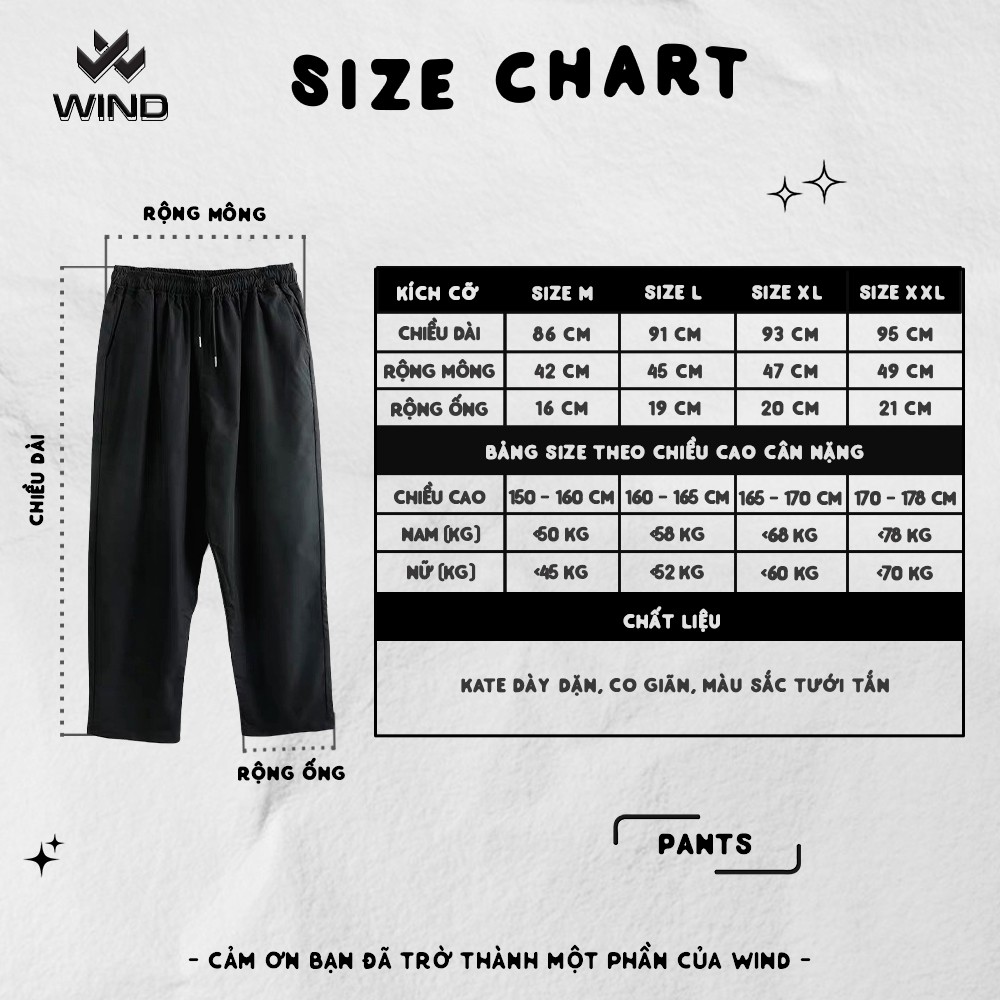 Quần baggy caro ống rộng WIND unisex dáng suông caro pants nam nữ phong cách ullzang