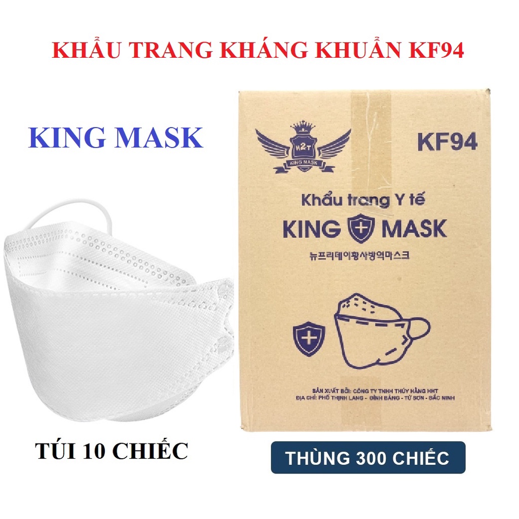 THÙNG 300 CHIẾC KHẨU TRANG KHÁNG KHUẨN 4D MASK KF94 THIẾT KẾ NẰM NGANG ẤN TƯỢNG