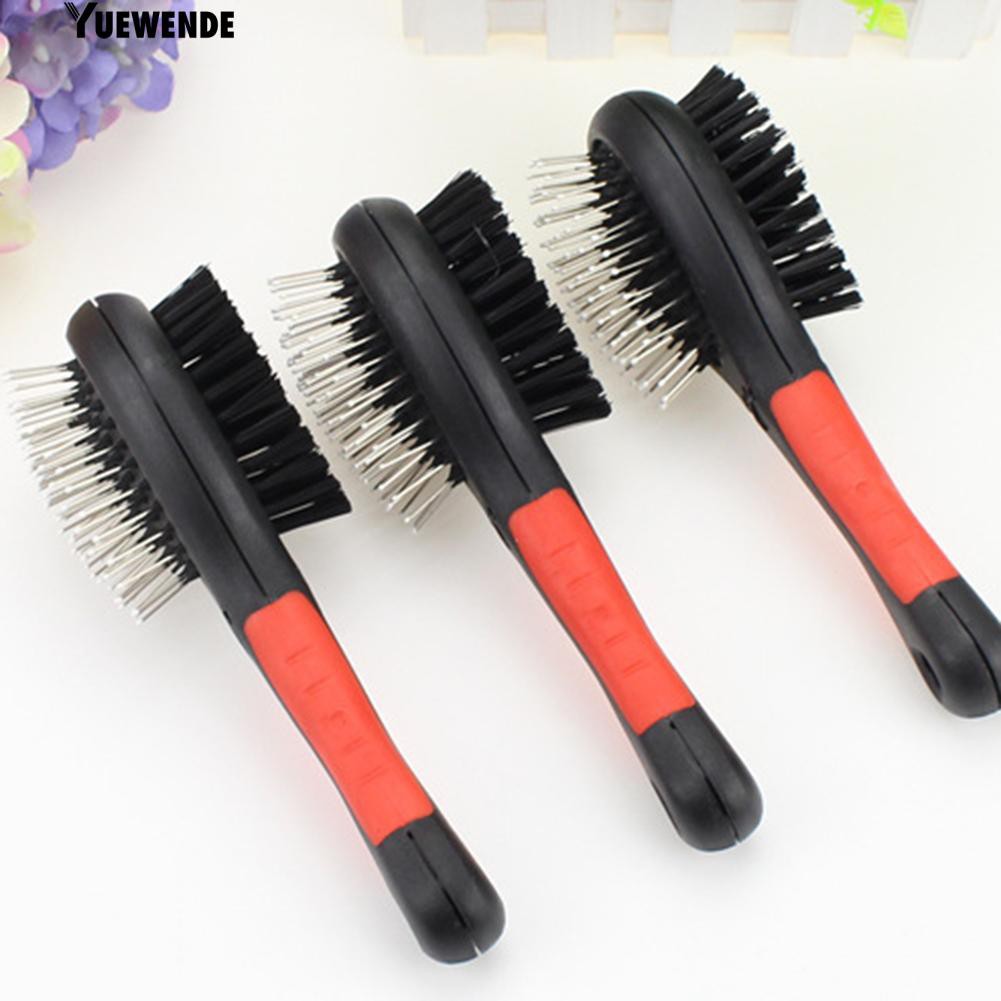 1 lược chải lông thân nhựa răng thép hai mặt cho thú cưng
