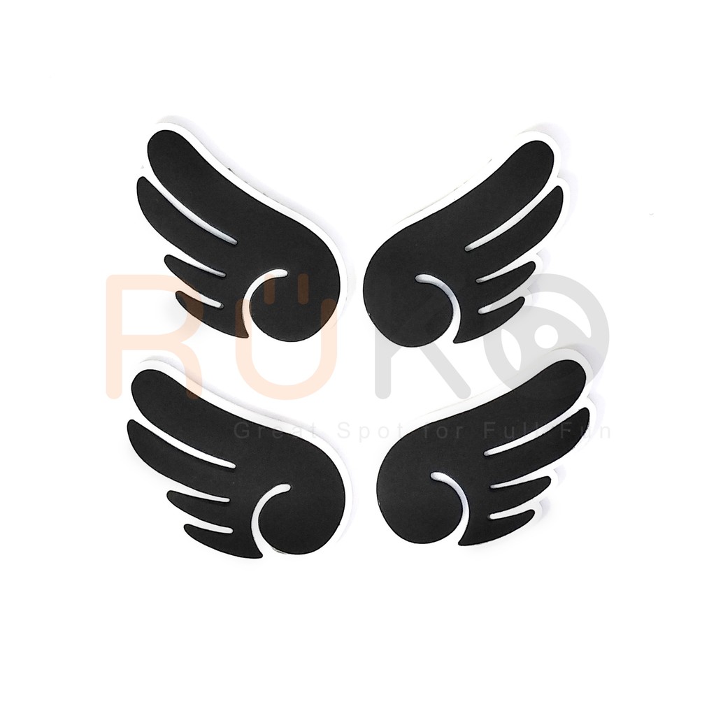 Cánh thiên thần chống va đập xe kết hợp trang trí màu đen