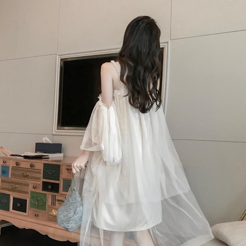 Đầm Hai Dây Dáng Dài Đính Ngọc Trai Xinh Xắn Dành Cho Nữ | BigBuy360 - bigbuy360.vn