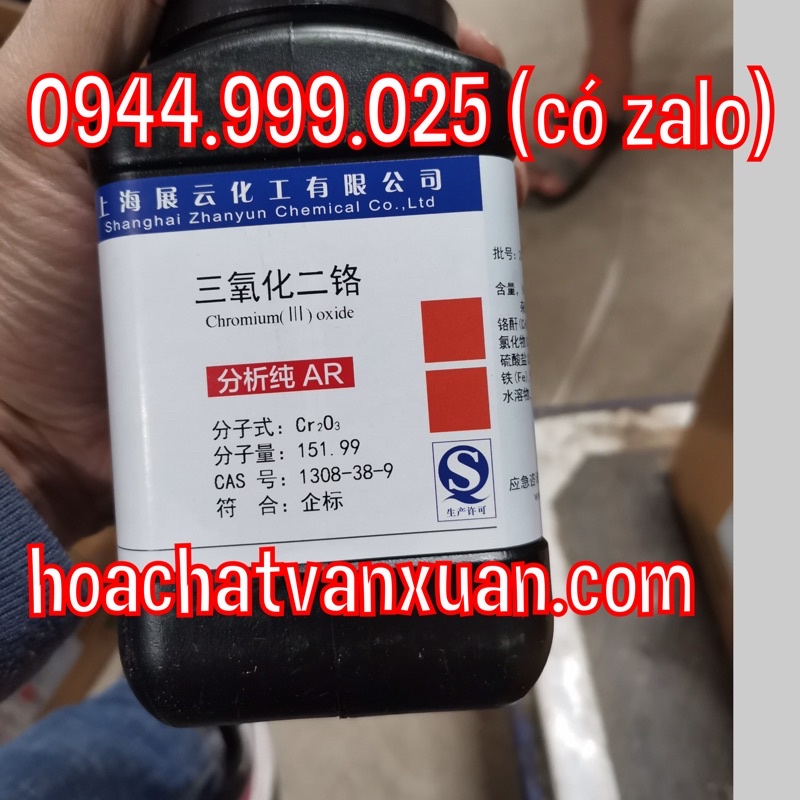 Hoá chất Chromium oxide CAS 1308-38-9 Cr2O3  lọ 500g crom oxit