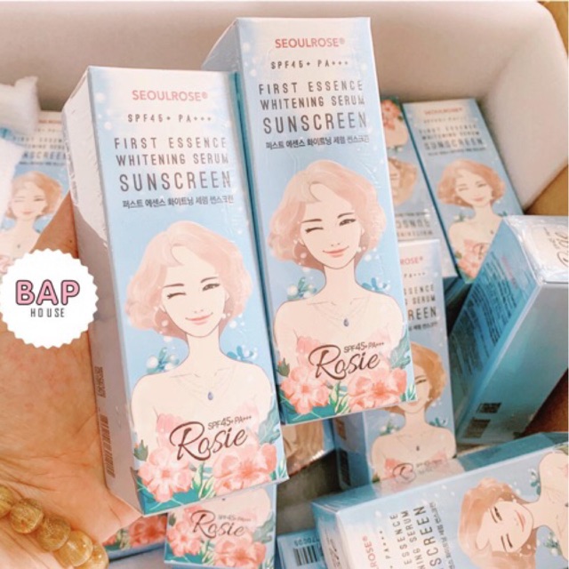 [Date 2023+ AUTH] Kem chống nắng Rosie mẫu mới 2020 seoulrose trắng da hàn quốc SPF45 +++