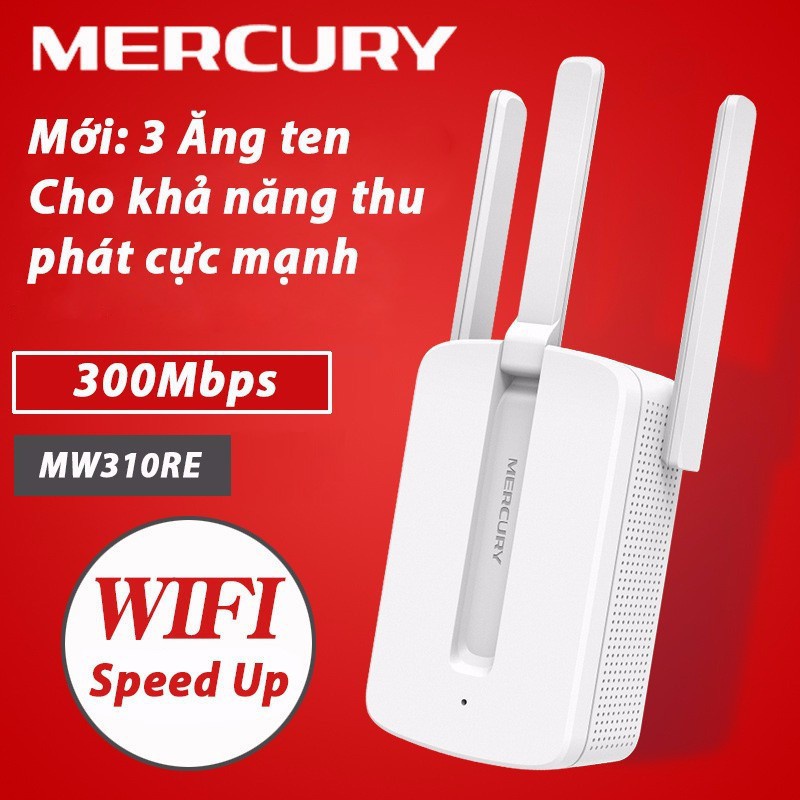 [người bán địa phương] Bộ kích sóng wifi 3 râu Mercury (wireless 300Mbps) cực mạnh, cực tốt