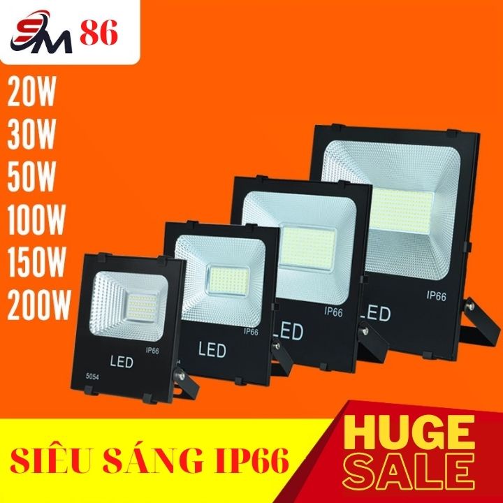 Đèn led pha 50W COB ngoài trời chống nước kháng nước cao cấp đủ công suất smartlife.86