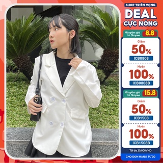 Áo blazer nữ tay dài form rộng công sở bigsize phong cách ulzzang hàn quốc BSTORE AK01