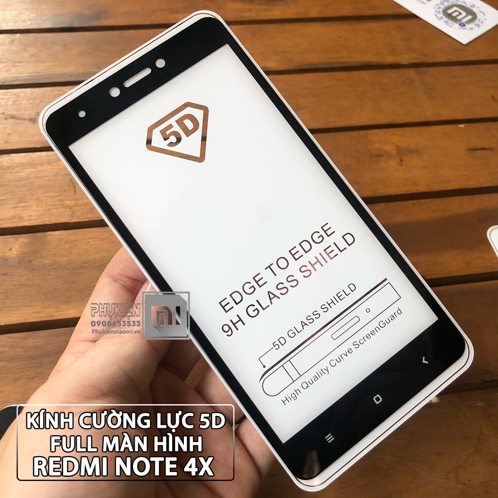 Kính cường lực 5D cho Xiaomi Redmi Note 4X (NOTE 4 CHIP 625) CAO CẤP Full màn hình