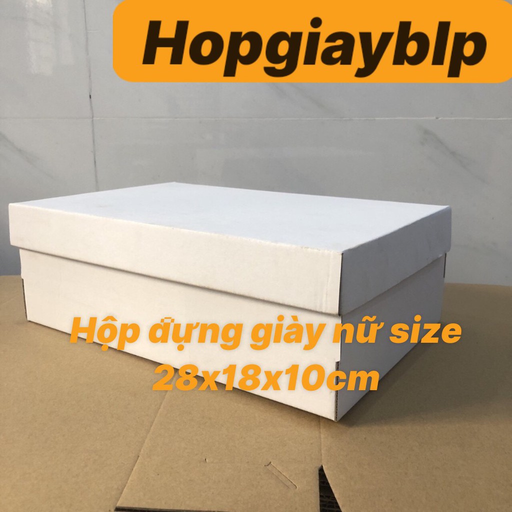 [Mã FAMAYWA giảm 10K đơn 50K] HỘP GIÀY NỮ SIZE 28X18X10CM GIẤY TRẮNG