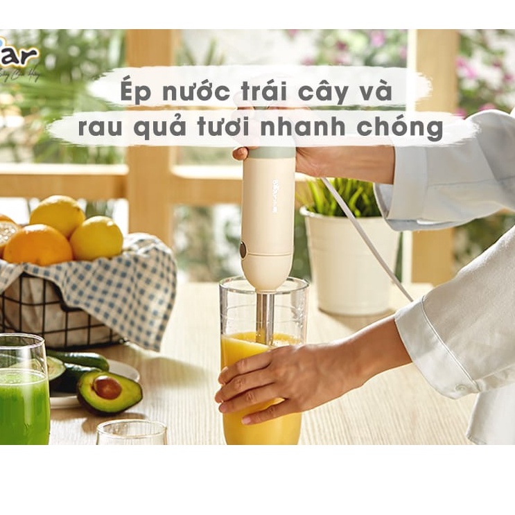 Bộ Máy Xay Bear-JBQ-B50E1 Đa Năng Xay Ăn Dặm, Xay Cháo, Xay tỏi ớt, Đánh Trứng Cầm Tay Tiện Lợi ,BH 18 tháng