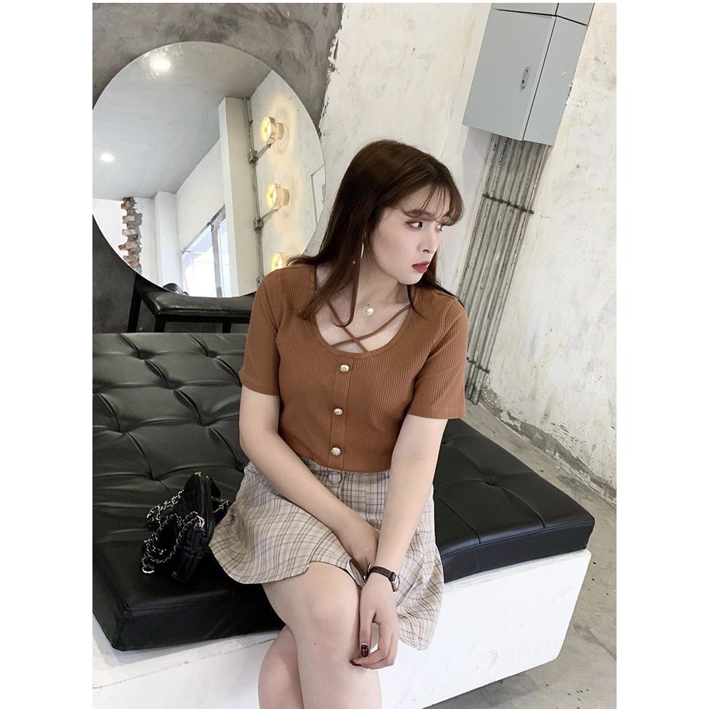 Bigsize Áo thun đan dây ATBS001  beostyle cho người béo mập 55-100kg - Mặc đi tiệc,đi chơi hoặc dạo phố