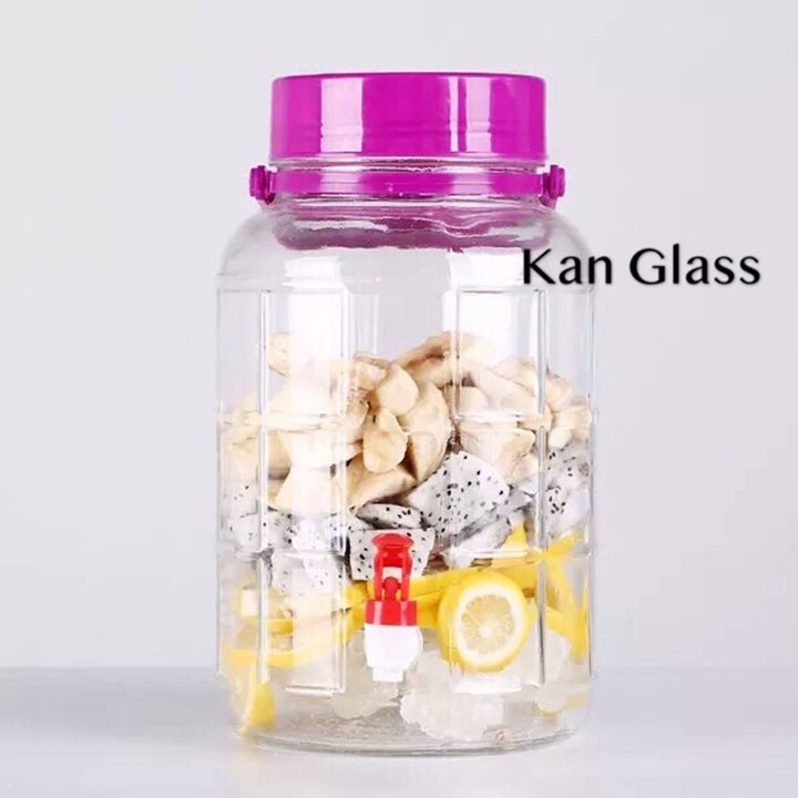 Bình thuỷ tinh ngâm rượu 1l, 2,l, 3l, 4l, 5l, 10l, 20l có quai giá tốt