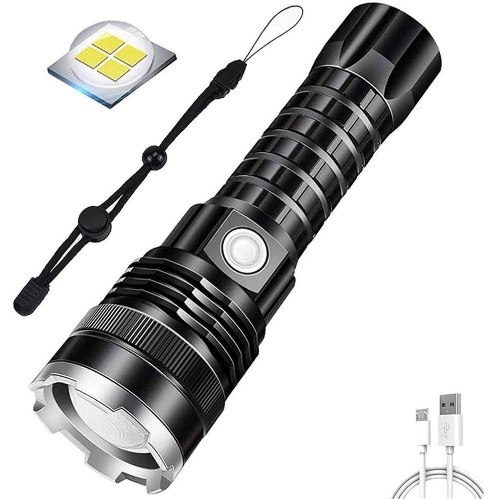 MYRONGVN Đèn Pin Cắm Trại Siêu Sáng, Màu Đen