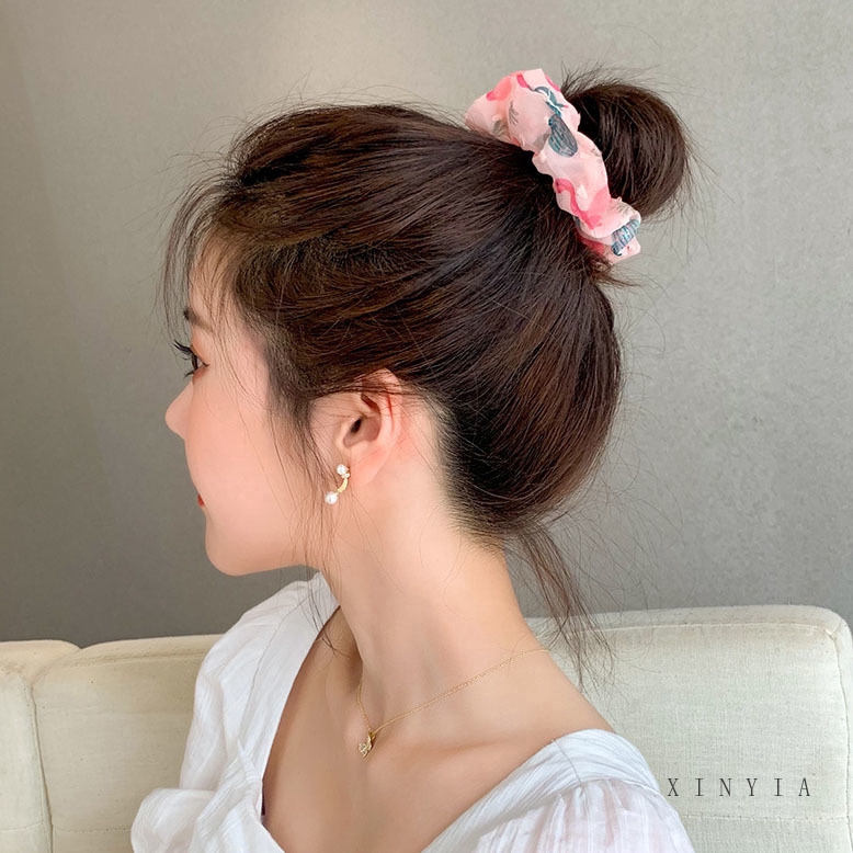 Dây Buộc Tóc Hình Chim Hồng Hạc Dễ Thương Cho Nữ