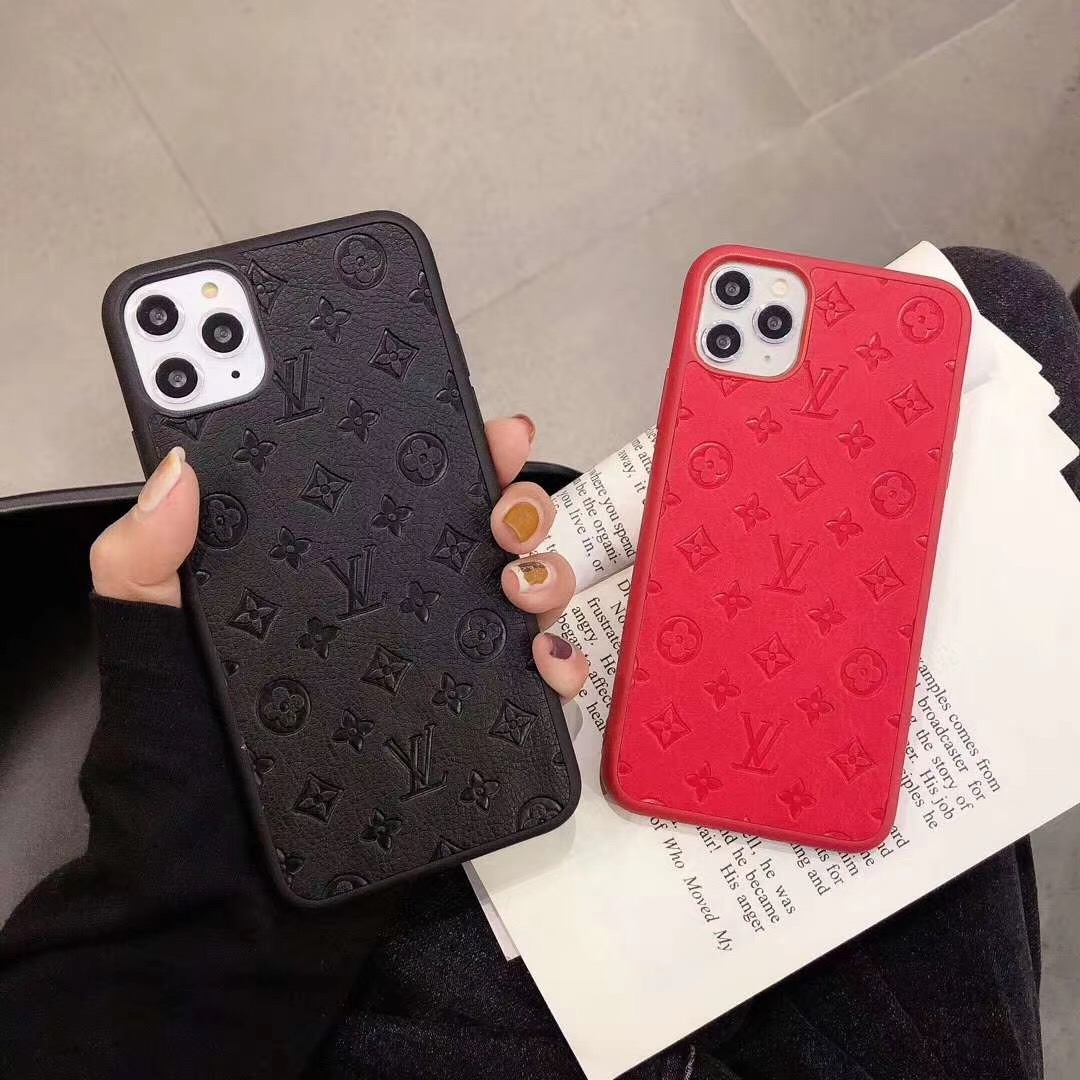 LV Leather Case IPhone12 pro Max 11 Pro Max 6 Plus 6S 7 8 Plus X XS MAX XR Fashion Luxury Leather Soft TPU silicon Cover