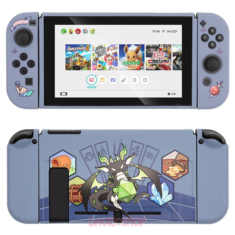 Ốp lưng + case Joy-Con chủ đề Ma Long Viễn Chinh nhựa TPU dẻo cao cấp hãng Geekshare cho Nintendo Switch