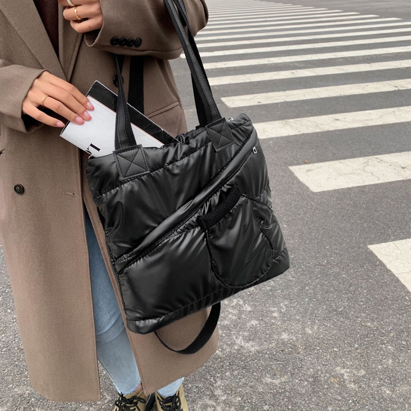 Ielgy Túi Đeo Chéo Màu Đen Thời Trang Hàn Quốc