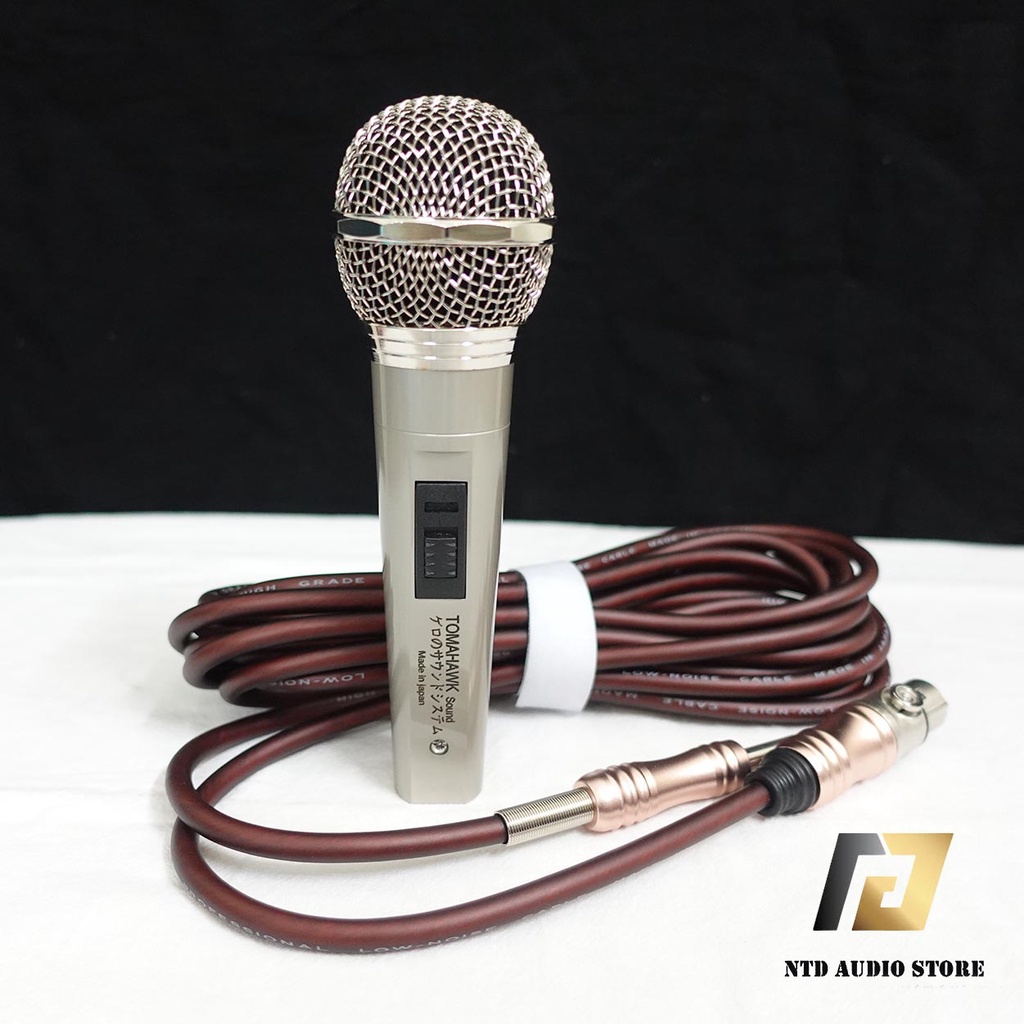 Micro Có Dây Tomahawk Made in Japan | Micro karaoke cao cấp thu âm nhạy, trong tiếng | Micro cho dàn karaoke, loa kéo
