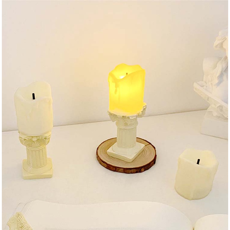 Đèn ngủ mini để bàn hình cây nến trang trí phong cách Hàn Quốc