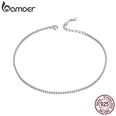 Bamoer Lắc Chân bạc 925 Thiết Kế Mắc Xích Đơn Giản Thời Trang Cho Nữ