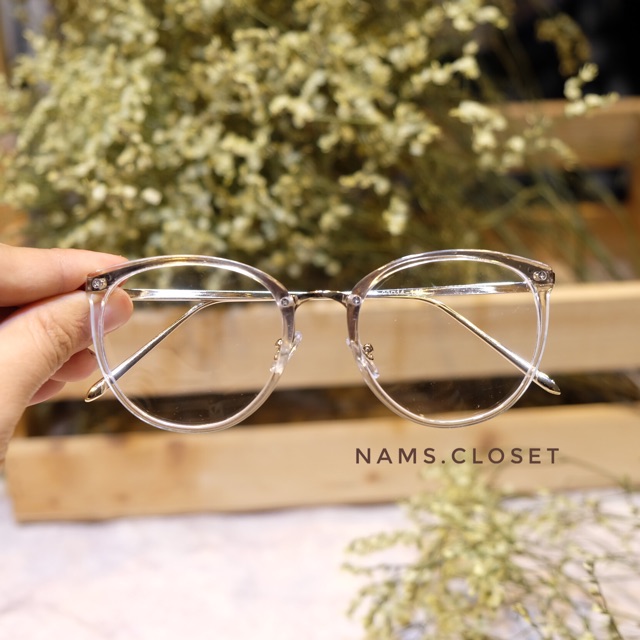 👓 Gọng Kính Cận Thái Lan Mắt Tròn Đen To Nams