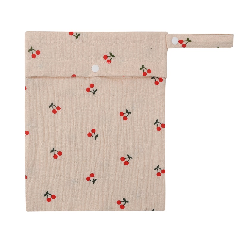 Túi Đựng Tã Lót Em Bé Bằng Cotton Mềm Màu Trơn Đa Năng Có Thể Tái Sử Dụng