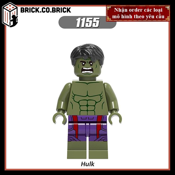 Đồ Chơi Minifigures Marvel DC Các Mẫu Nhân Vật Hulk Hawkeye Whiplash Captian Marvel Mẫu Mới Ra X0244