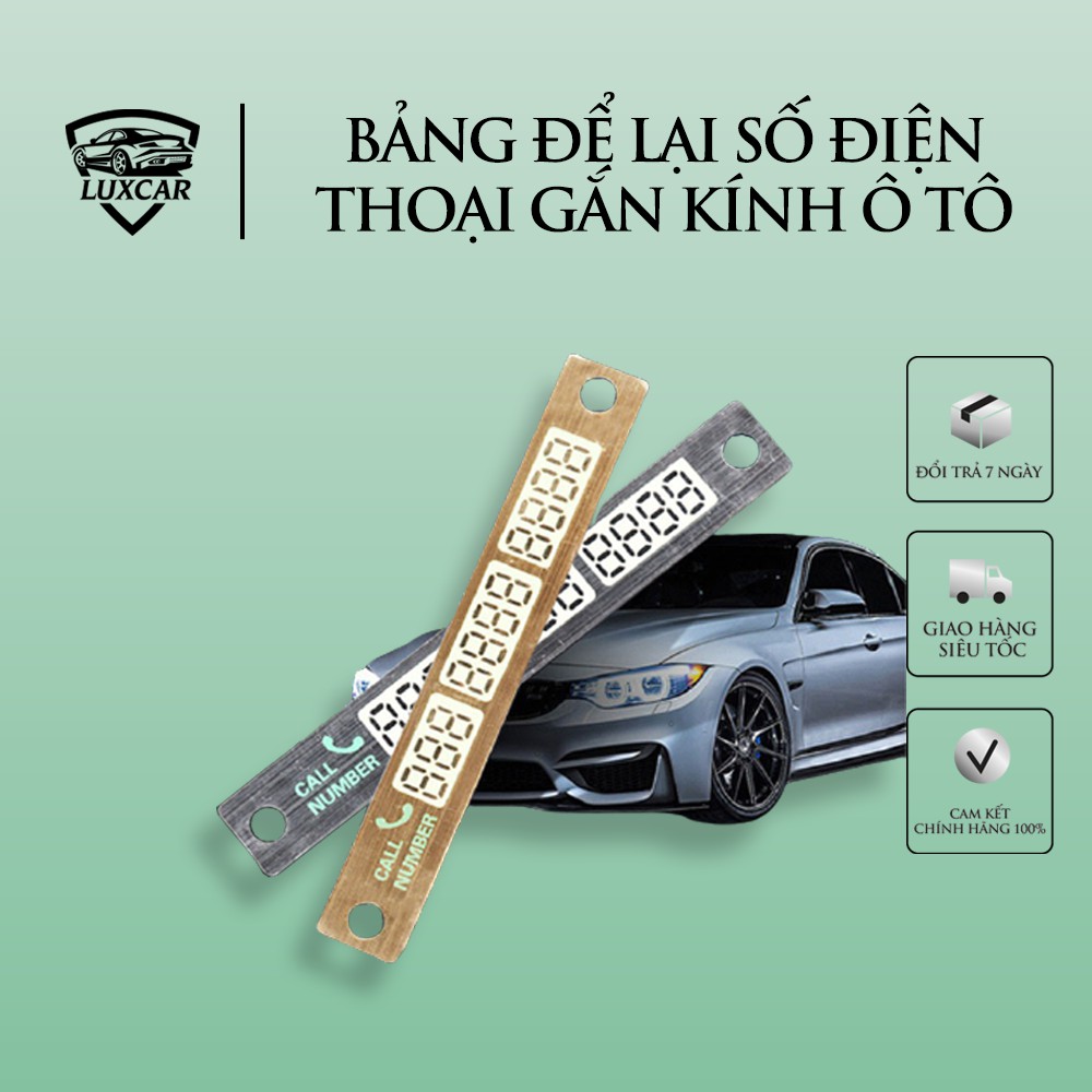 Bảng Ghi Số Điện Thoại Ô TÔ LUXCAR Gắn Kính Khi Đỗ Xe