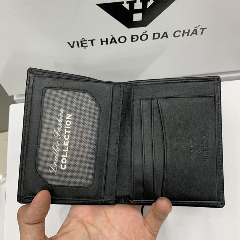 Ví Nam, Bóp Nam Da Bò Nguyên Miếng Được Dập Logo Việt Hào