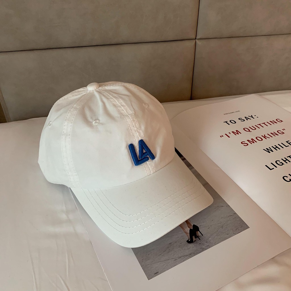 Mũ Lưỡi Trai Màu Trơn Thêu Chữ Phong Cách Hàn Quốc Thời Trang Xuân Hè Cho Nam Và Nữ