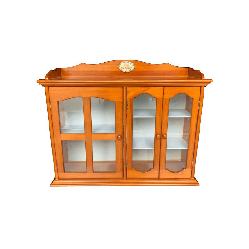 Tủ Thuốc Đôi Mái Bằng 3 Cánh Bằng Gỗ Cao Su Tự Nhiên