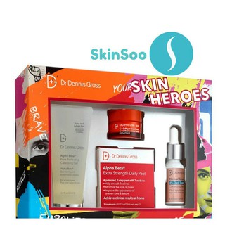 (AUTH) Dr Dennis Gross Skincare Your Skin Heroes Kit - Bộ Sản Phẩm Dưỡng Da Ngăn Ngừa Lão Hóa Sớm