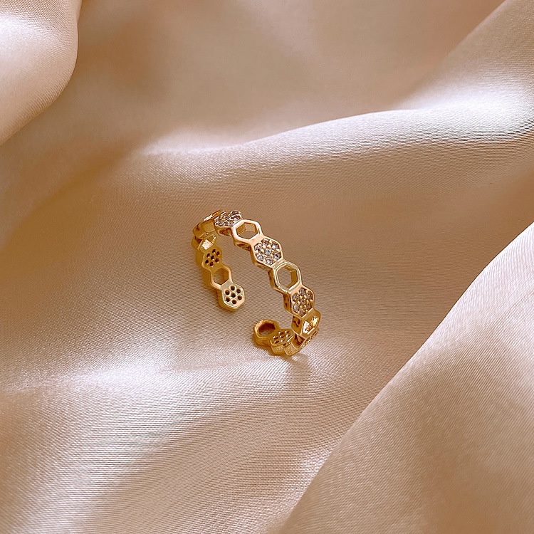 Nhẫn Đeo Ngón Tay Hai Lớp Đính Nơ Thời Trang Dễ Thương Cho Nữ