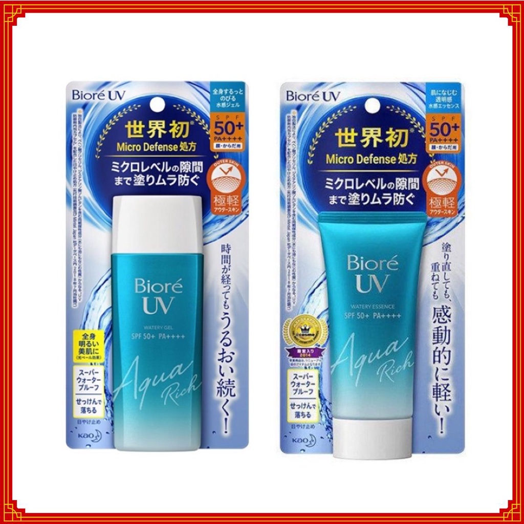 Kem c.h.ố.n.g nắng Biore UV Aqua Rich Watery Essence/Gel SPF 50+/ PA++++ 50g/90ml