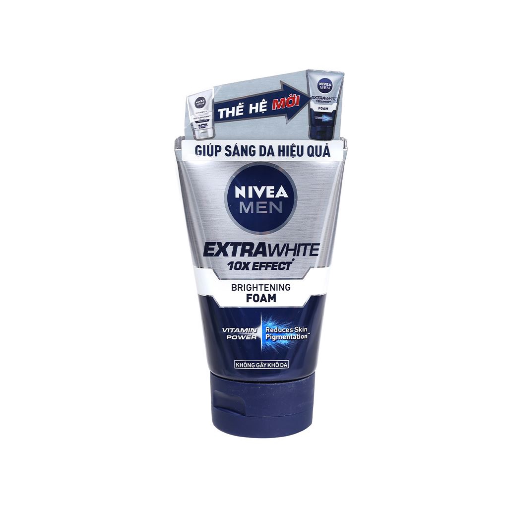 Sữa rửa mặt Nivea men, Extra White | Anti-acne | Oil Control Bùn khoáng Kiểm soát nhờn & Ngăn ngừa 100g