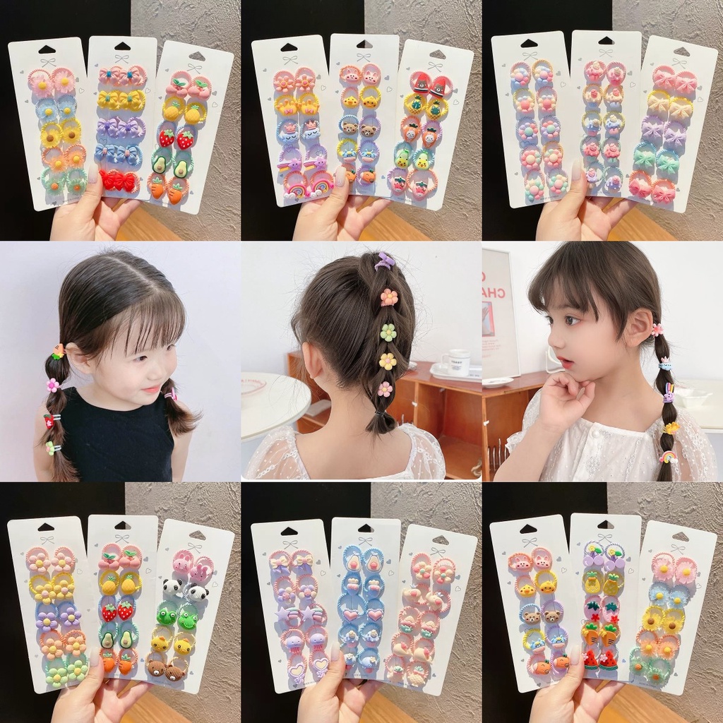 Băng Đô Cài Tóc Co Giãn Đính Hoa Hoạt Hình Dễ Thương Cho Bé Gái