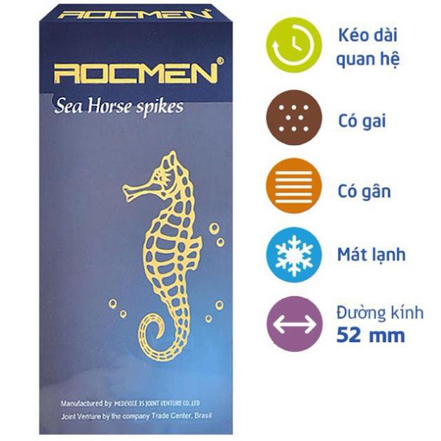 Combo 2 hộp bao cao su kéo dài thời gian quan hệ ROCMEN xanh cao cấp