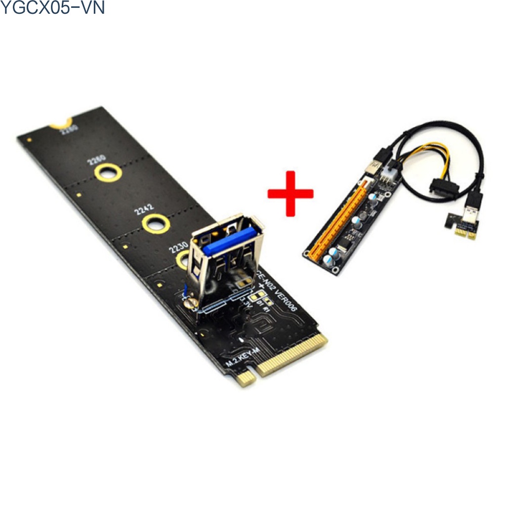 Cáp Chuyển Đổi M.2 Sang Pci-E X16 Nvme Vga 4pin 6pin Sata Cho Miner Mining | BigBuy360 - bigbuy360.vn