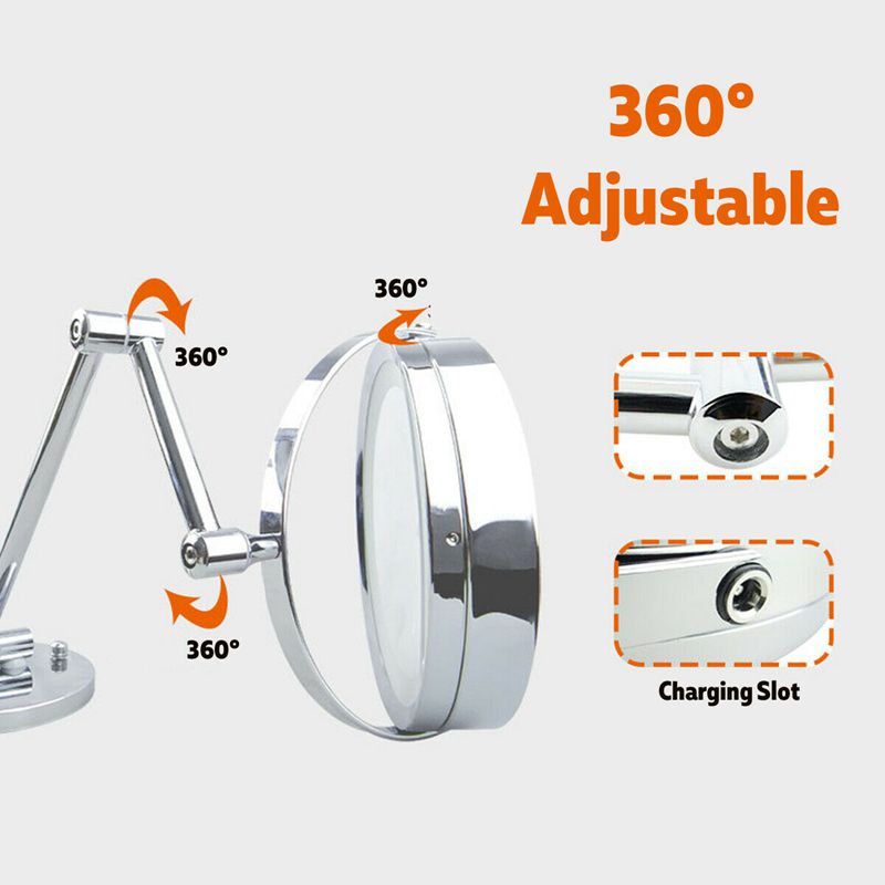 Gương trang điểm phóng đại 10X xoay 360 độ gắn tường phòng tắm tiện dụng