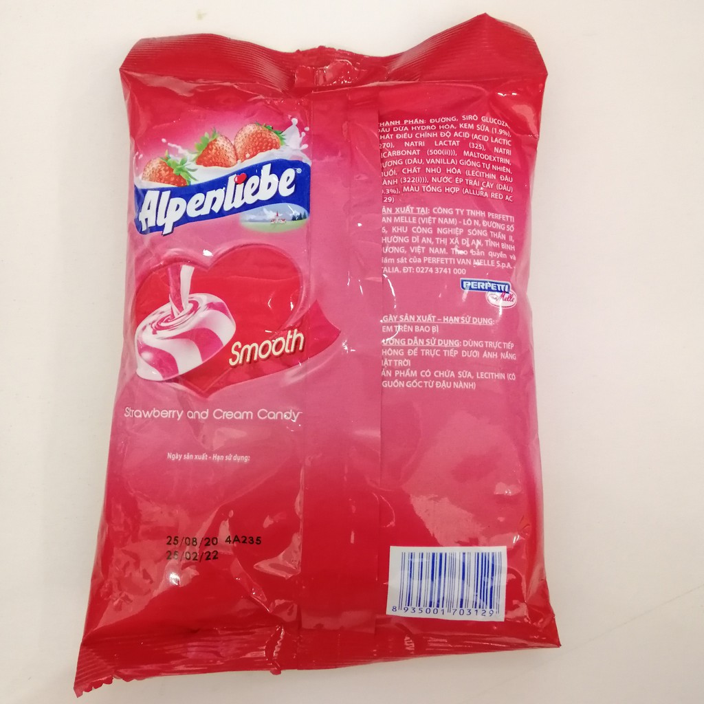 Kẹo Hương Dâu Kem Alpenliebe (Gói 120g)