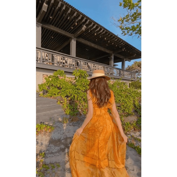 XẢ LỖ ĐẦM MAXI VOAN ĐI BIỂN THẢ DÁNG TIÊN CẢNH SIÊU HOT PU