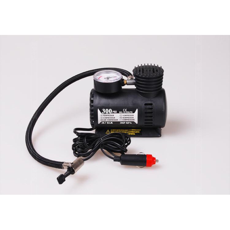 Bơm lốp, bơm hơi điện ô tô xe máy mini 12V Heavy Duty Air Compressor 120W bảo hành 6 tháng