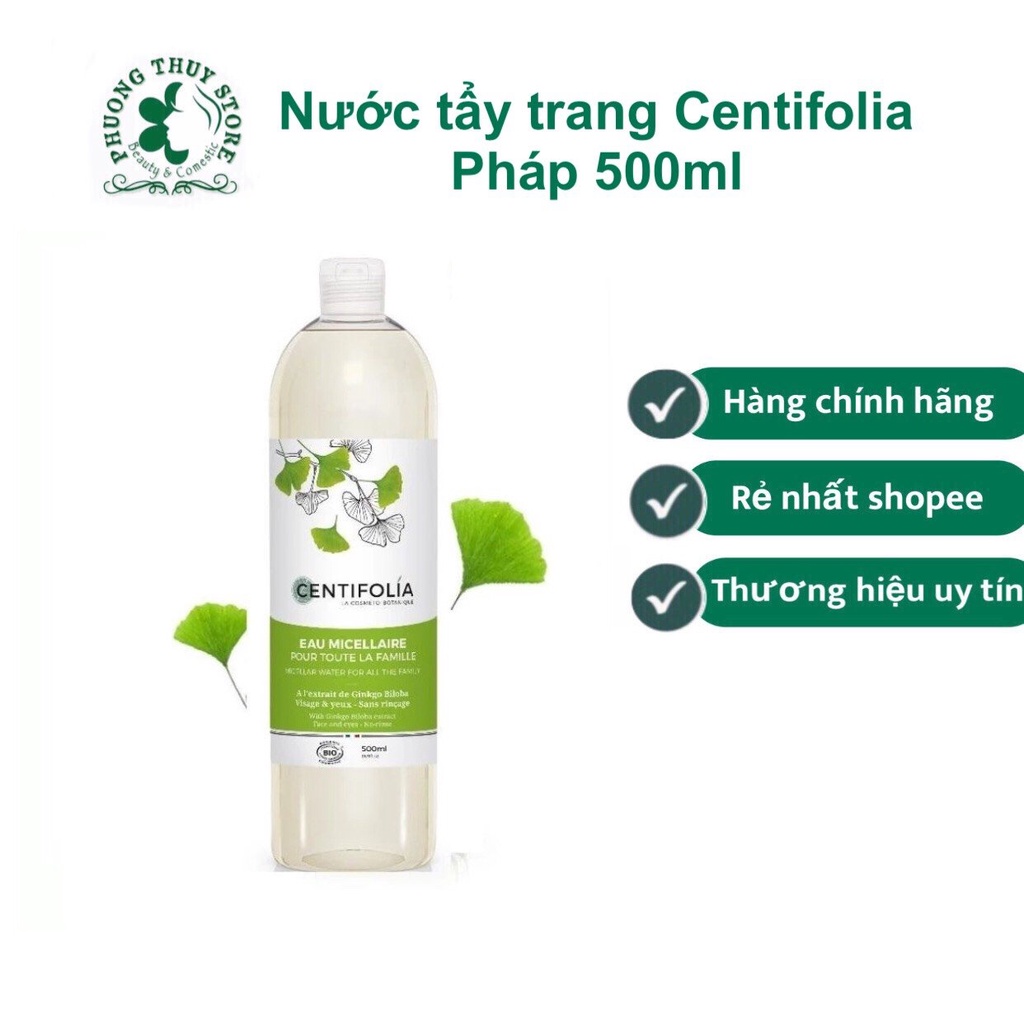 ( HÀNG AUTH ) NƯỚC TẨY TRANG RAU MÁ CENTIFOLIA 500ml hàng pháp date 08/10/2023