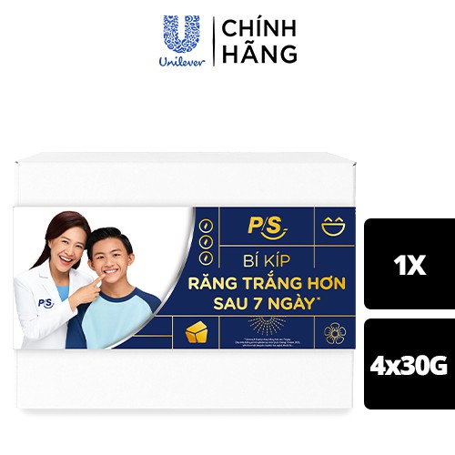 Hb gift hộp quà p s trắng răng tự nhiên 4x30g - ảnh sản phẩm 2