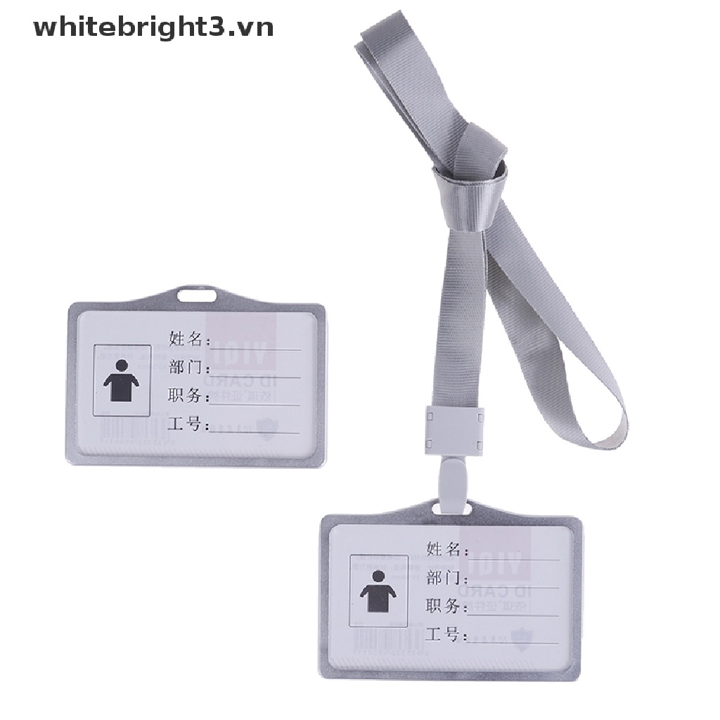 Dây Đeo Thẻ ID Bằng Nhôm Tùy Chỉnh Màu Trắng Cho 3